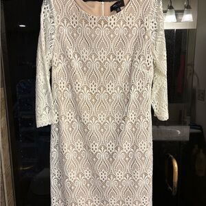 Elegant Cream Lace Dress